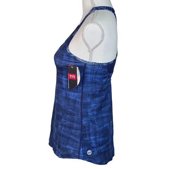 NWT TYR Maui Taylor Tankini Tank Razor Back Swim Denim Color Size Small (4/6) - Picture 5 of 11